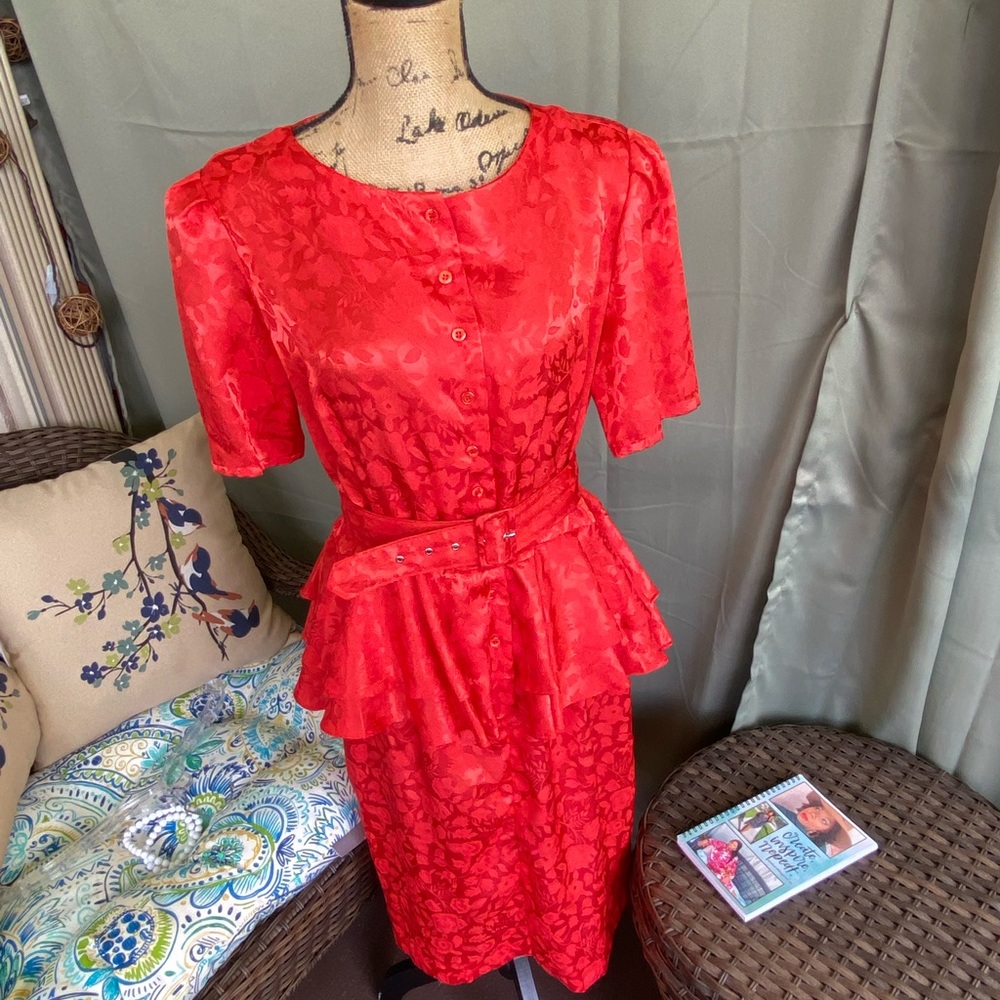 Orange dress, size 12 , dry clean only